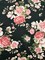 Black and Pink Multi Floral Print Scuba Knit Fabric By the Yard